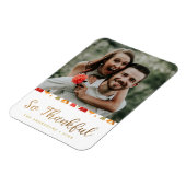 Thankful Thanksgiving Typografie Magneet (Linkerzijde)