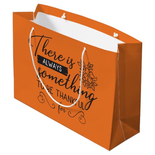 Thankful Thanksgiving word art Groot Cadeauzakje (Achterkant Gekanteld)