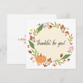 Thankful Thanksgiving Wreatcard Kaart (Voorkant / Achterkant)