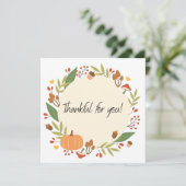 Thankful Thanksgiving Wreatcard Kaart (Staand voorkant)
