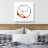 Thankful Thanksgiving Wreath Canvas Afdruk (Insitu (Slaapkamer))
