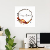 Thankful Thanksgiving Wreath Poster (Thuiskantoor)