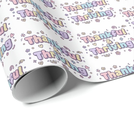 Thankful & Thriving Wrapping Paper Cadeaupapier (Rol Hoek)