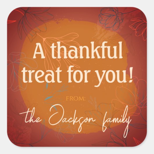 Thankful Treat Sticker -Autumn Warmth (Voorkant)