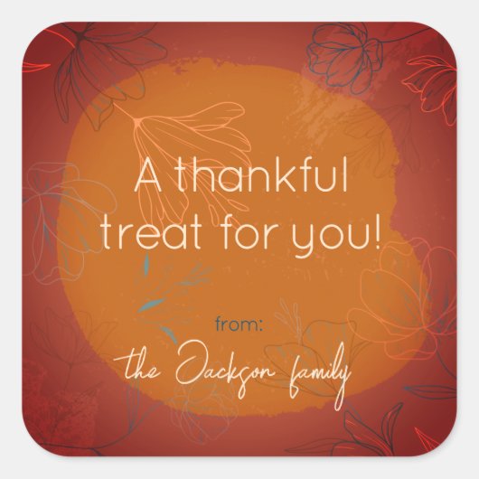 Thankful Treat Sticker - Autumn Warmth (Voorkant)