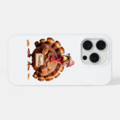 Thankful Turkey Design – Funny Holiday Art iPhone Hoesje (Achterkant horizontaal)
