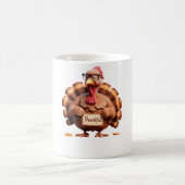 Thankful Turkey Design – Funny Holiday Art Koffiemok (Center)