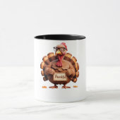 Thankful Turkey Design – Funny Holiday Art Mok (Midden)