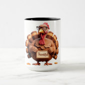 Thankful Turkey Design – Funny Holiday Art Mok (Midden)