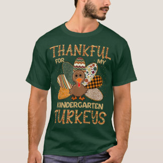 Thankful Turkey Leopard Print Herfst Flannels Cost T-shirt