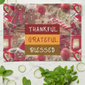 "Thankful & Twinkling: Personalized Holiday Cheer  Theedoek (Gevouwen)