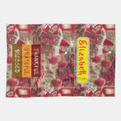 "Thankful & Twinkling: Personalized Holiday Cheer  Theedoek (Horizontaal)