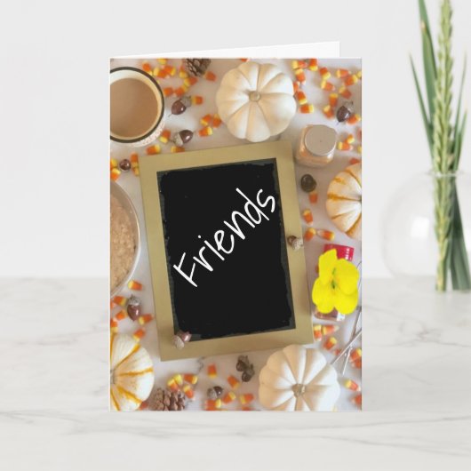 ***THANKFUL VOOR VRIENDEN*** BIJ THANKSGIVING KAART (Voorkant)