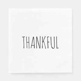 THANKFUL Witte & Zwarte Thanksgiving Diner servett Servet