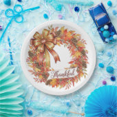 Thankful Wreath Papieren Bordje (Feest)