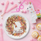 Thankful Wreath Papieren Bordje (Feest)