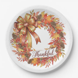 Thankful Wreath Papieren Bordje