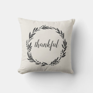 Thankful Wreath Script Sierkussen