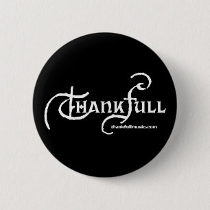 Thankfull Black Pin Ronde Button 5,7 Cm