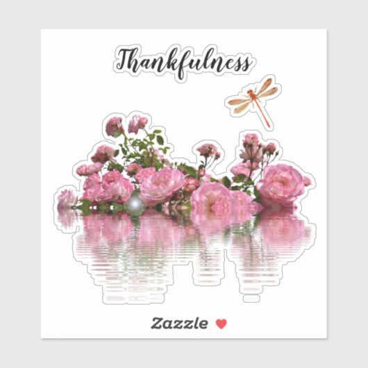 Thankfulness Roses Sticker (Vel)