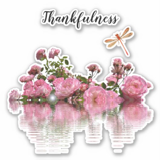 Thankfulness Roses Sticker (Voorkant)