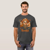 Thankfulurkey Fall Leopard Patchworkhanksgiving vi T-shirt (Voorkant volledig)