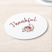 Thankkful Cornucopia Paper Onderzetters - White (Gebogen)