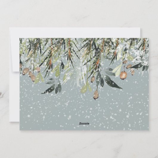 Thankly en gezegend met kerstmis feestdagenkaart (Achterkant)