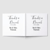 Thanks a brunch post wedding name date simple gastenboek (Volledig)