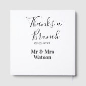 Thanks a brunch post wedding name date simple gastenboek (Achterkant)