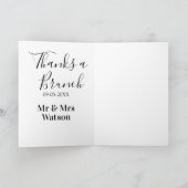 Thanks a brunch post wedding name date simple  kaart (Binnen)