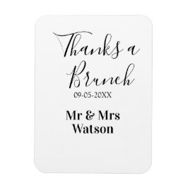 Thanks a brunch post wedding name date simple  magneet
