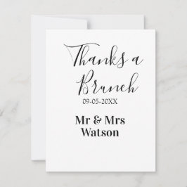 Thanks a brunch post wedding name date simple  notitiekaartje