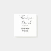 Thanks a brunch post wedding name date simple post-it® notes (Voorkant)