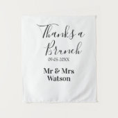 Thanks a brunch post wedding name date simple wandkleed (Voorkant)