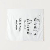 Thanks a brunch post wedding name date simple wandkleed (Voorkant (horizontaal))