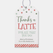 Thanks a Latte Holiday Christmas Tag Cadeaulabel (Voorkant)
