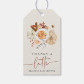 "Thanks a Latte" Pumpkin Spice Baby Shower Favor Cadeaulabel (Voorkant)
