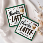 Thanks a Latte Teacher Appreciation Gift Bedankjes Labels