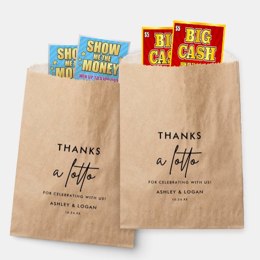 Thanks A Lotto Trouwkraskaarten Bedankzakje