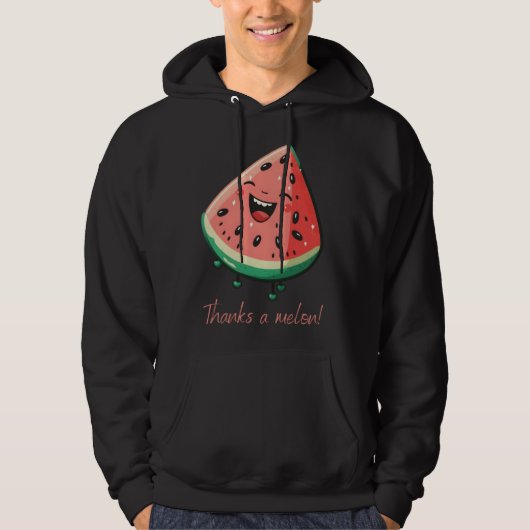 Thanks a melon Vegan Vegetarian Plantbased Meatfre Hoodie (Voorkant)