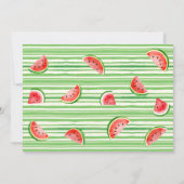 Thanks a Melon watercolor 1st birthday photo Bedankkaart (Achterkant)