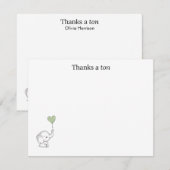 “Thanks a Ton” Thank You Note Card (Voorkant / Achterkant)