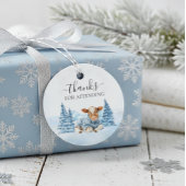 Thanks Baby Cow Christmas Winter  Bedankjes Labels