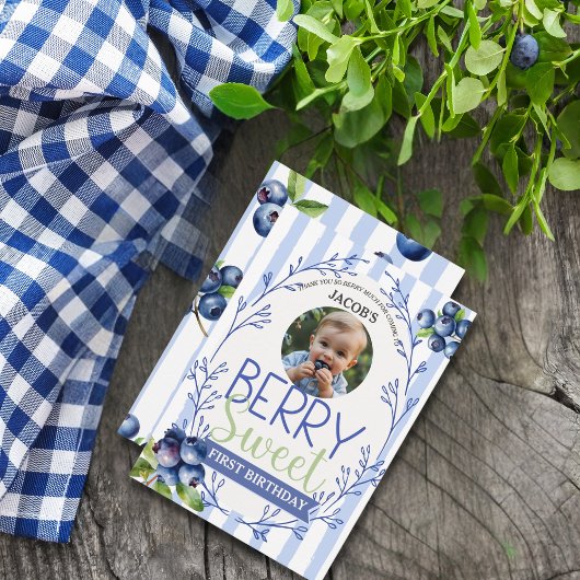 Thanks BERRY SWEET Flat Thank You Card Bedankkaart