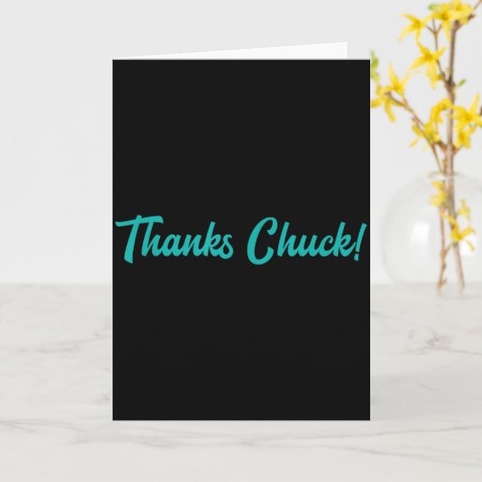 Thanks Chuck Men Women  Kaart (Gele Bloem)