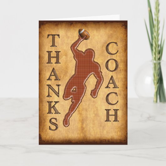 Thanks Coach Card Keep Change Inside Bedankkaart (Voorkant)