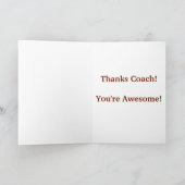 Thanks Coach Card Keep Change Inside Bedankkaart (Binnen)