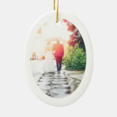 Thanks Dad | Walking by My Side Dads Wedding Shoes Keramisch Ornament (Achterkant)