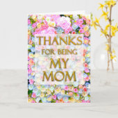Thanks for being my Mom card Kaart (Gele Bloem)